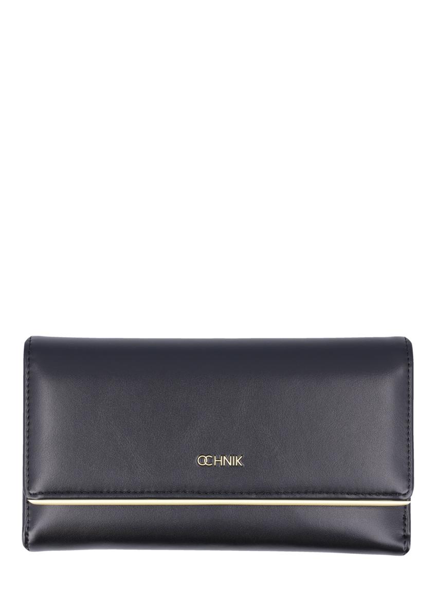 Black large women's wallet POREC-0449-99(Z26), front product view on white background.