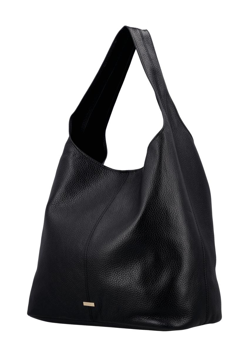 Black leather shopper bag TORES-1372-9I(Z26)