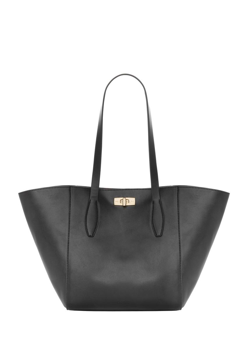 Black women's shopper bag TOREC-1375-99(Z26)