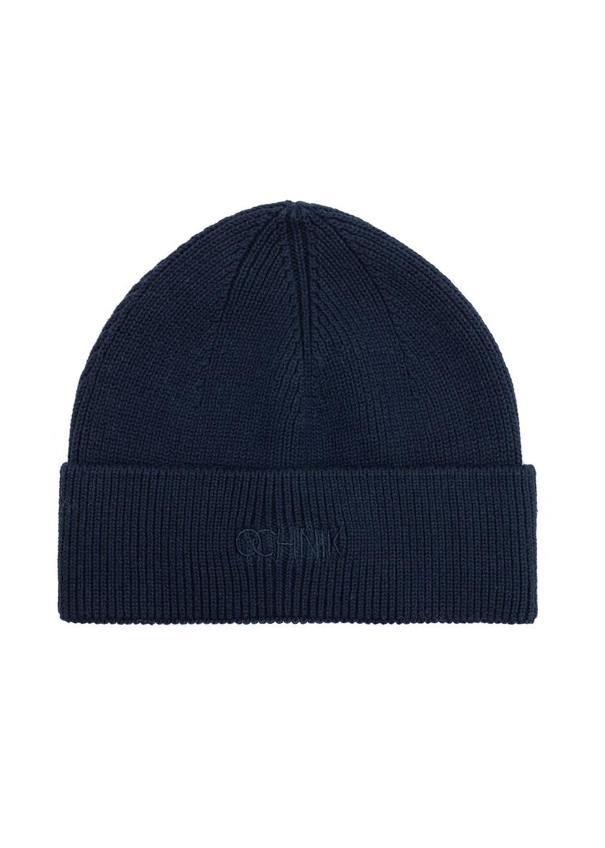 Navy blue classic men's cap CZAMT-0060A-7E(Z26), front product view on white background.