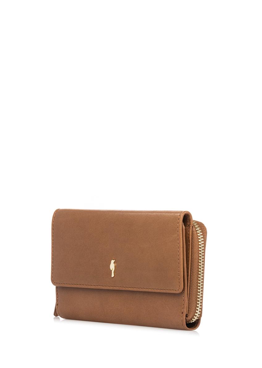Medium women's wallet in cognac color PORES-0989-1F(W26)