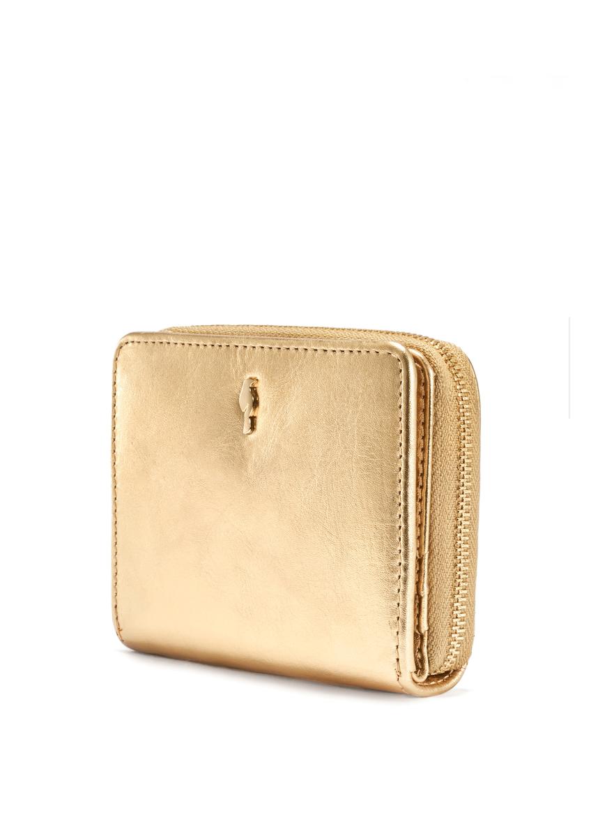 Women's leather wallet in gold color PORES-0960-28(W25)