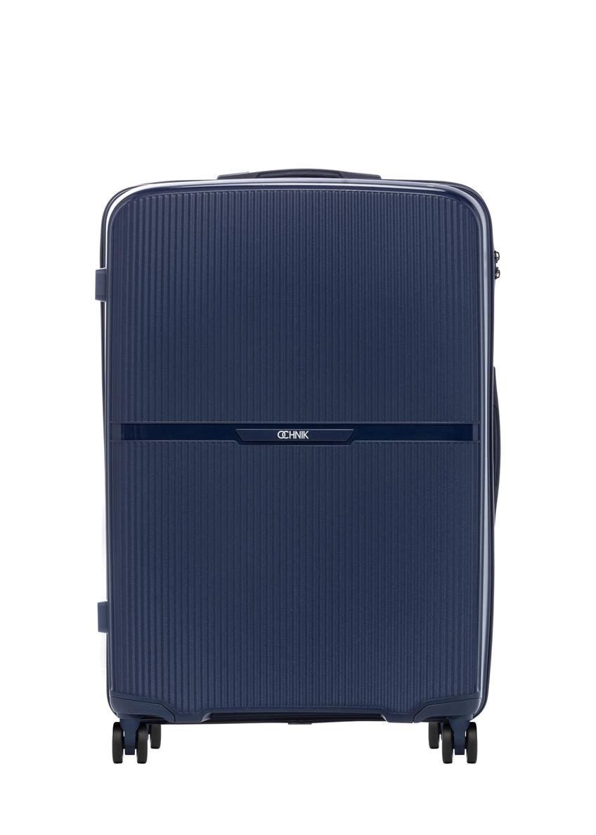 Large suitcase on wheels WALPP-0026-7D-28(W26), front view of the product on a white background.