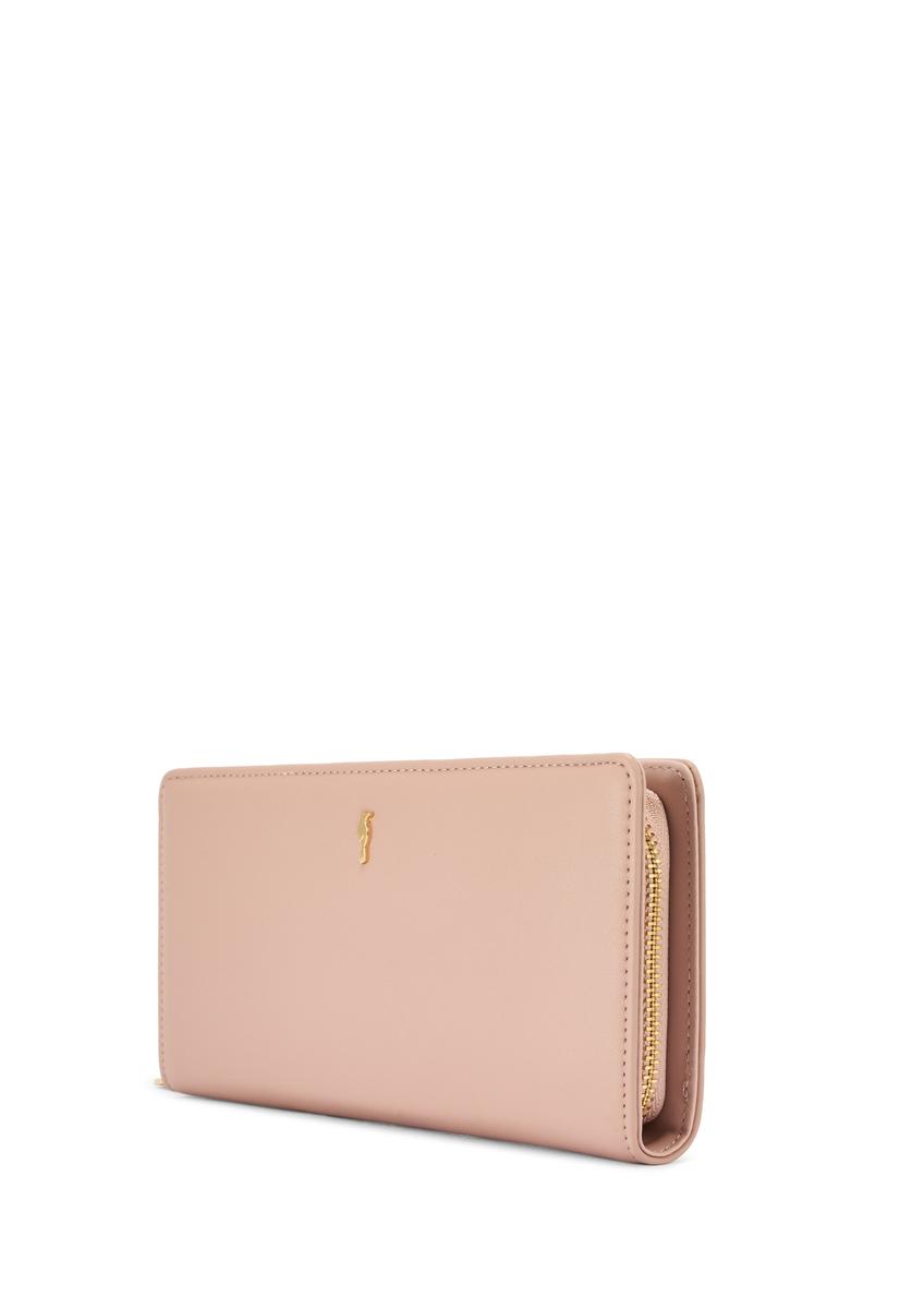 Pink large wallet with decorative handle POREC-0417-31(Z25)
