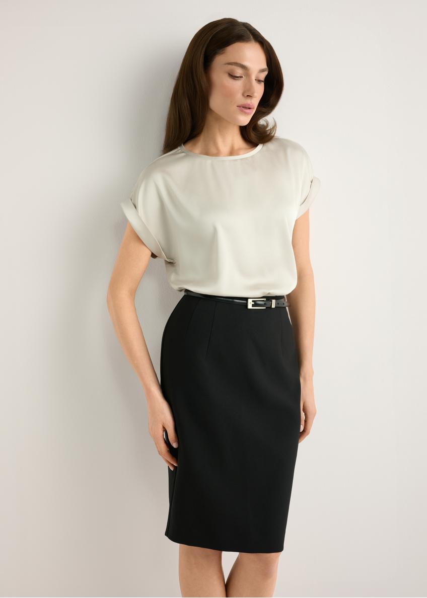 Light beige women's blouse BLUDT-0205-1A(W26)