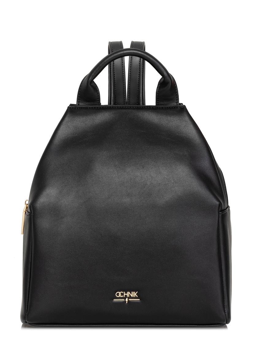 Black women's backpack made of imitation leather TOREC-0923-99(W26)