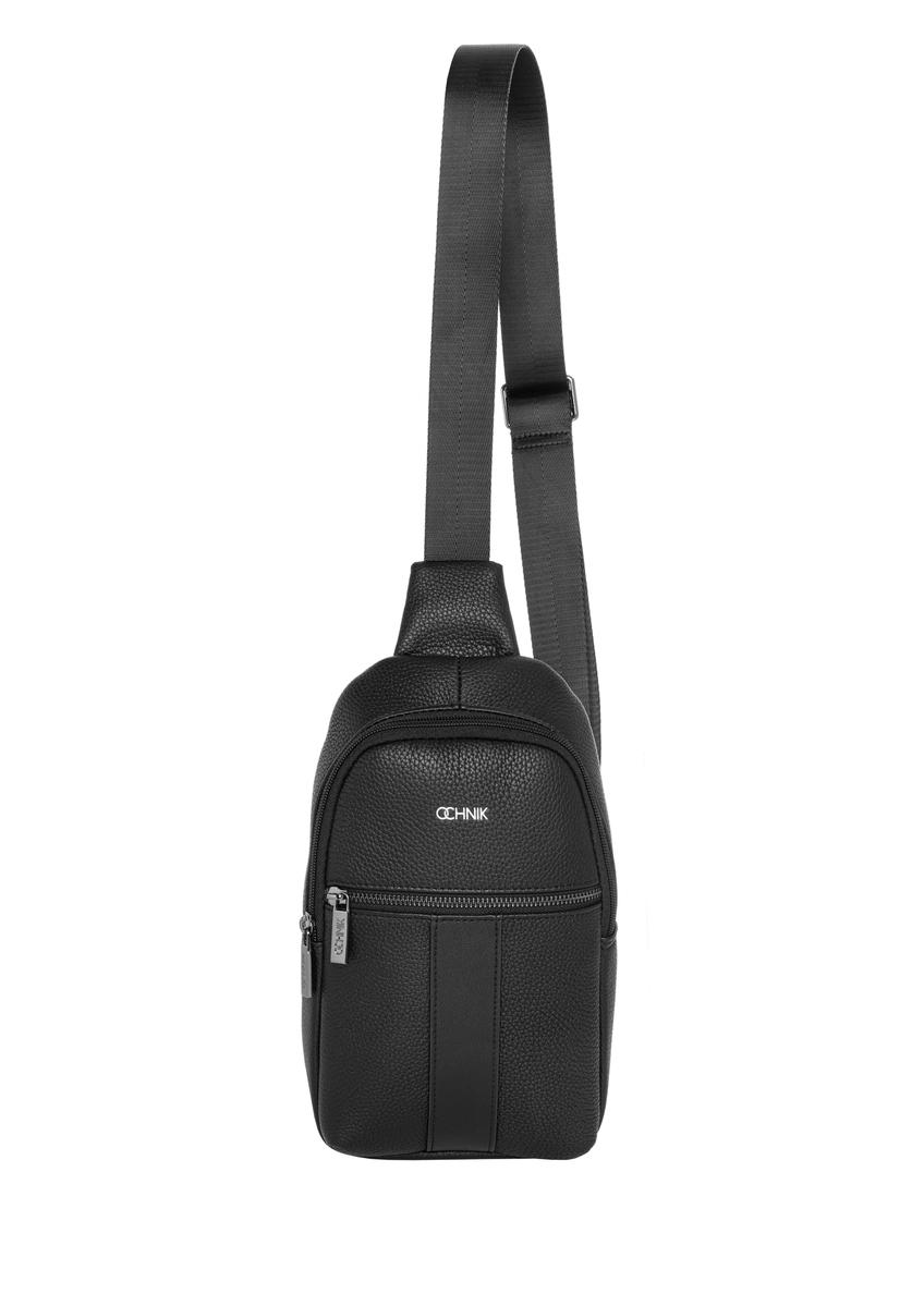 Black men's leather crossbody bag TORMS-0538-9I(Z26)