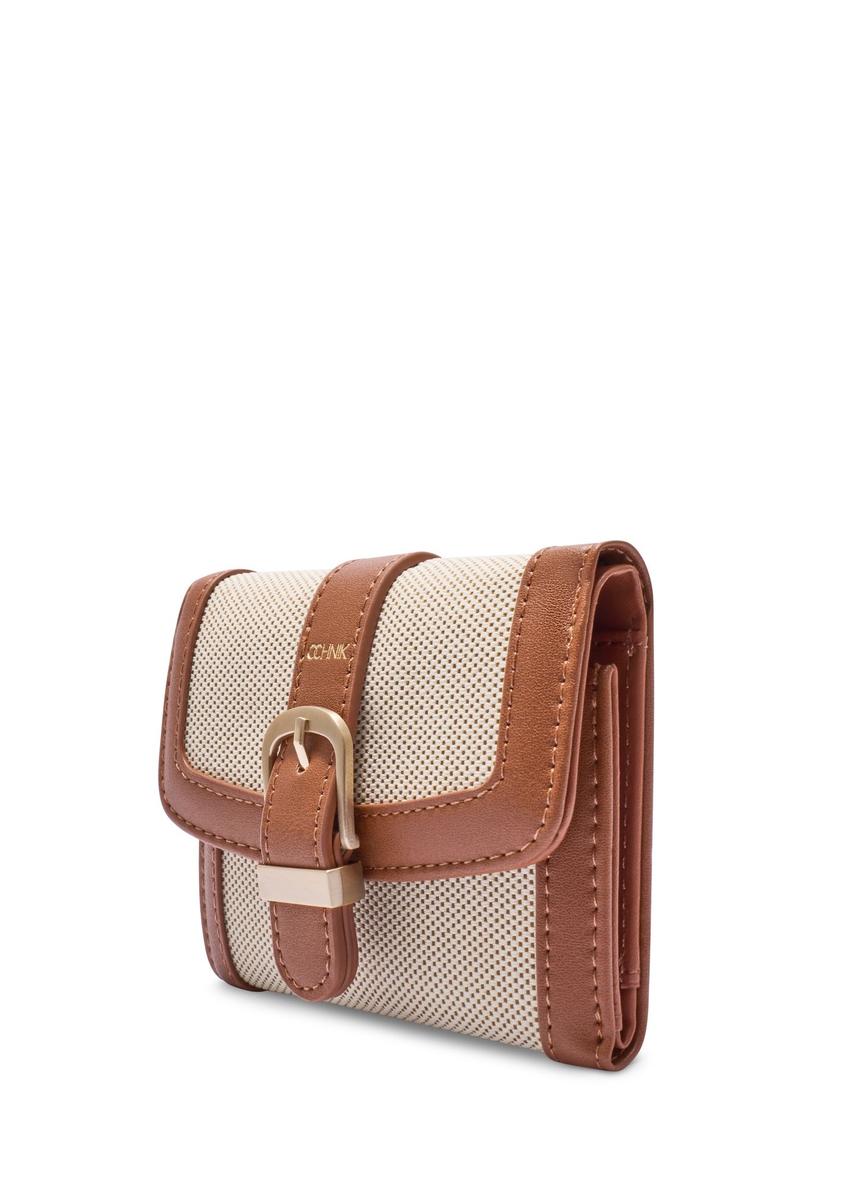 Small beige women's wallet POREC-0433-0P(W26)
