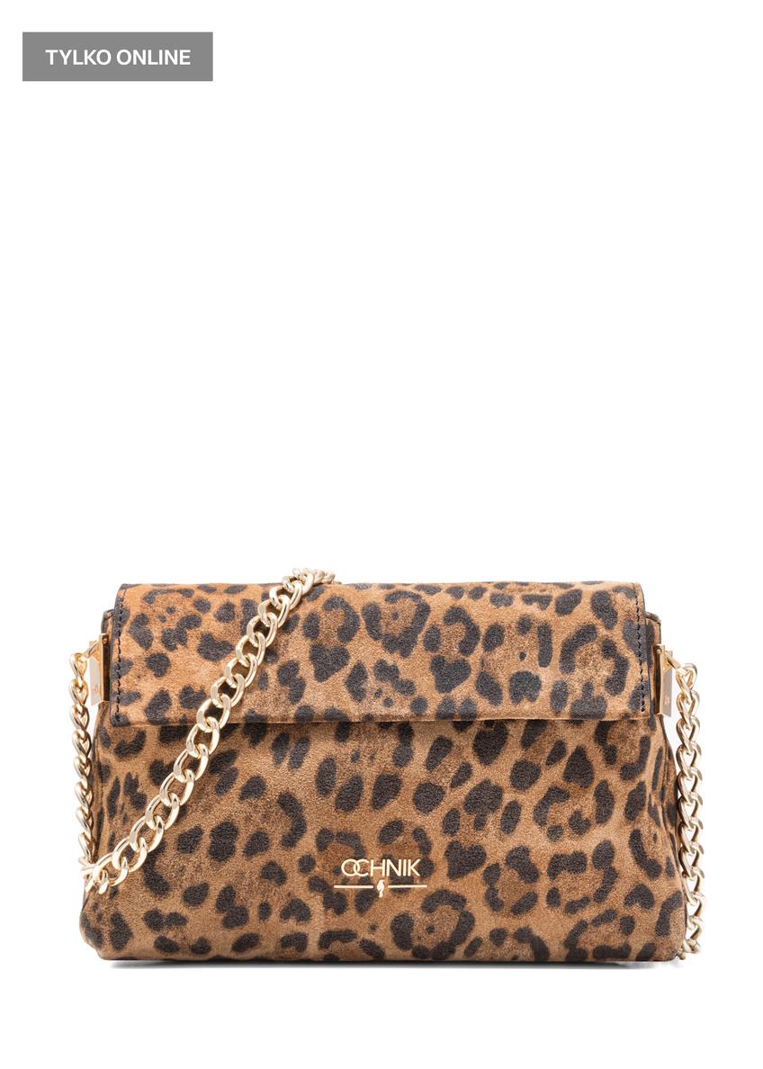 Women's leather handbag in leopard print TORES-1170-86(Z25)