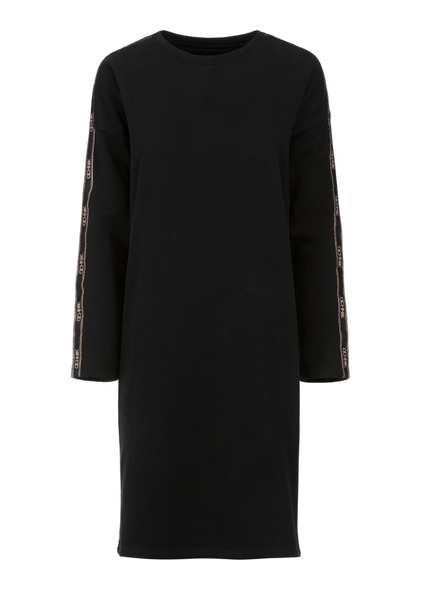 Black loose long sleeve dress SUKDT-0171-99(Z23)-03