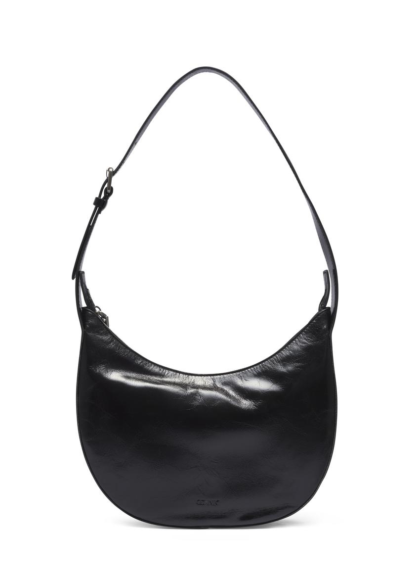 Women's glossy hobo bag TORES-1366-9F(Z26), front product view on white background.