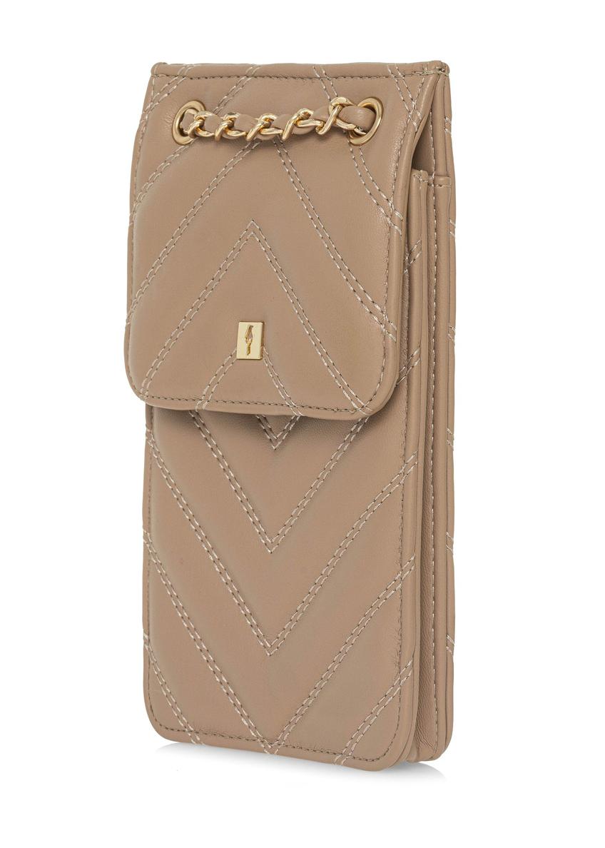 Beige quilted women's bag TOREC-1006-82(W25)