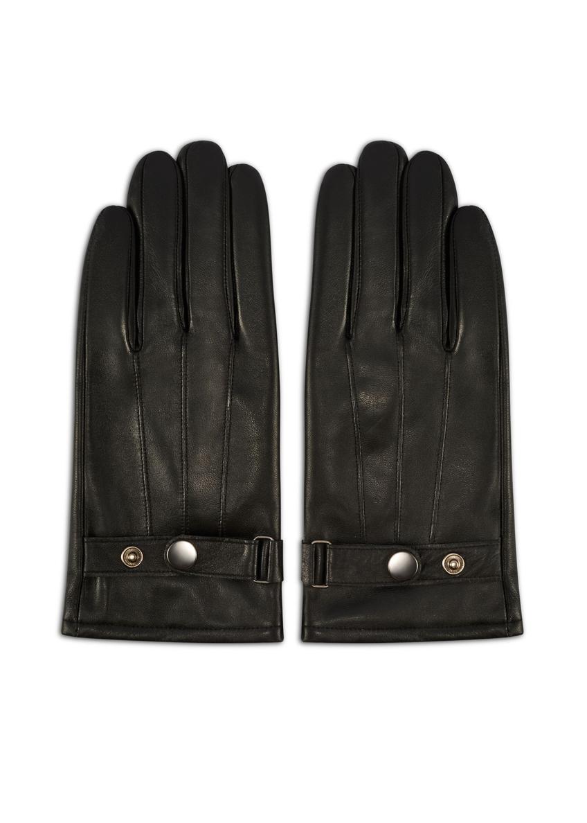 Men's adjustable leather gloves REKMS-0022A-99(Z26)