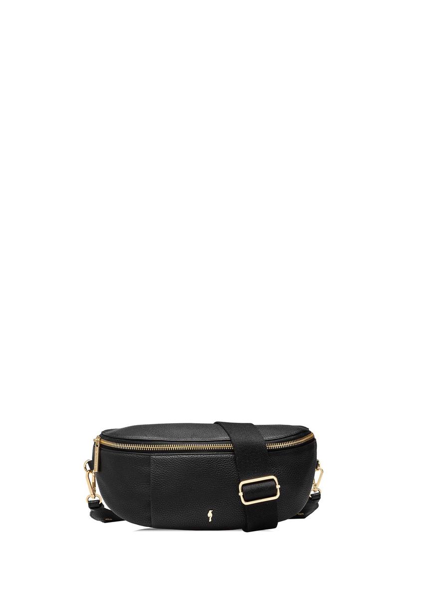 Black leather bag TORES-1116-99(W25)-06