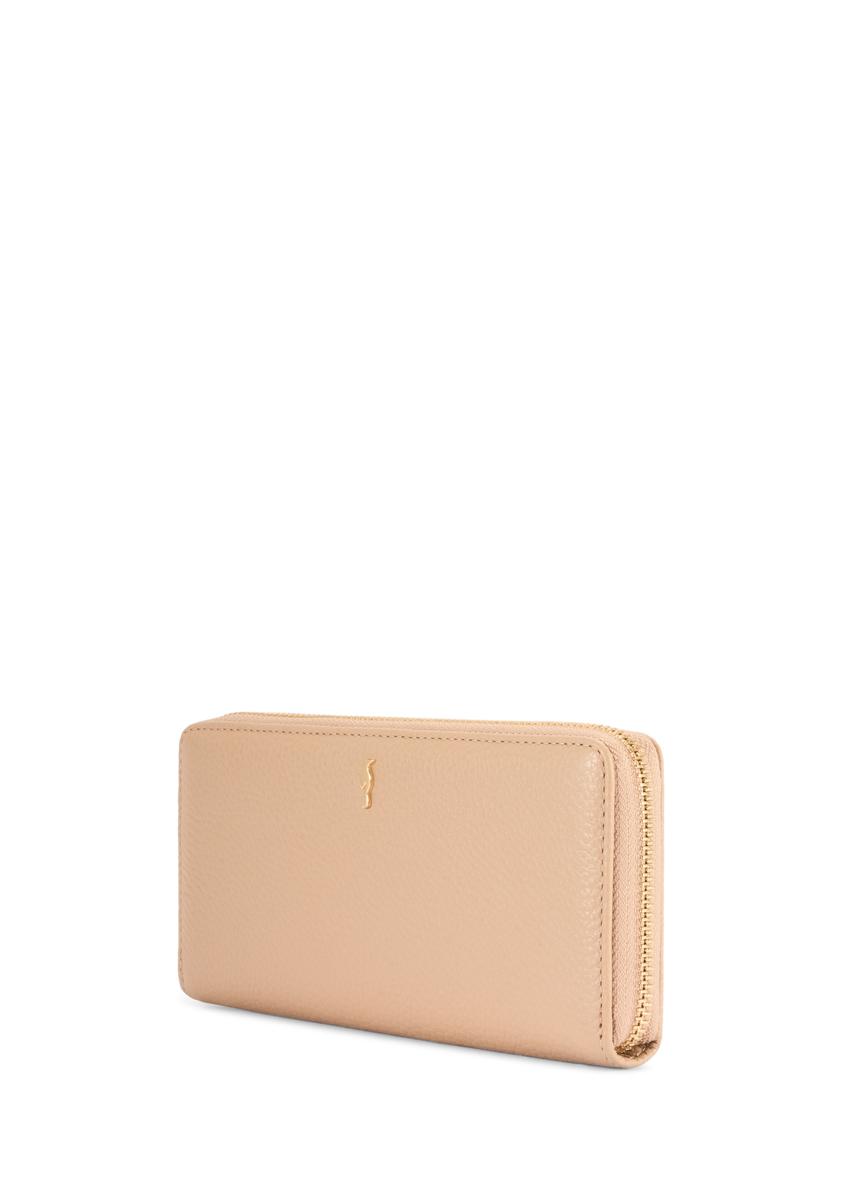 Beige leather women's wallet PORES-0800R-1B(W26)