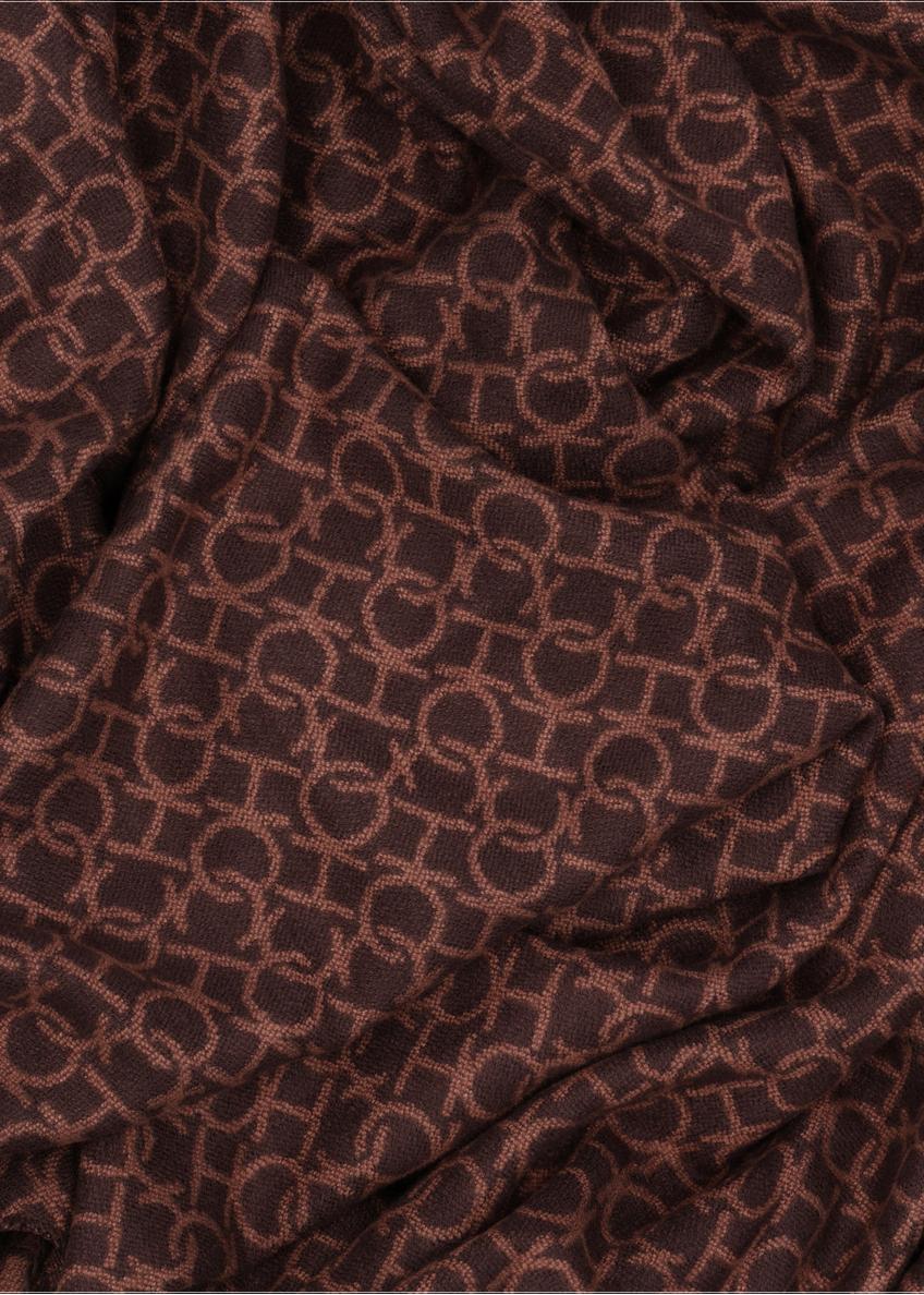 Women's double-sided scarf with monogram SZADT-0235-1I(Z26)