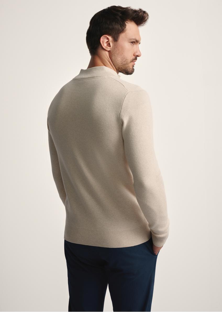 Beige men's cardigan SWEMT-0149-81(Z25)