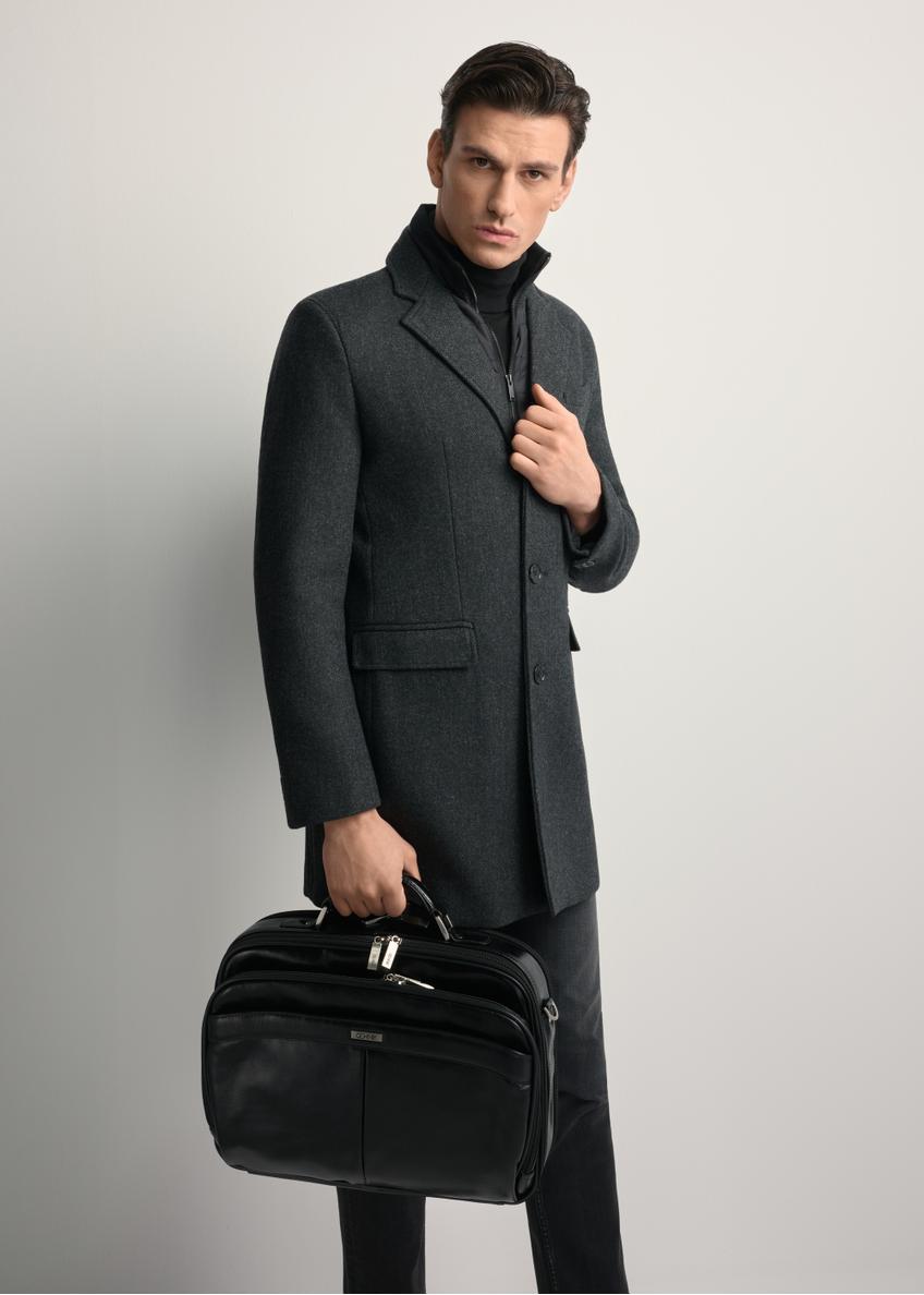 Black leather men's laptop bag TORMS-0482-99(Z25)