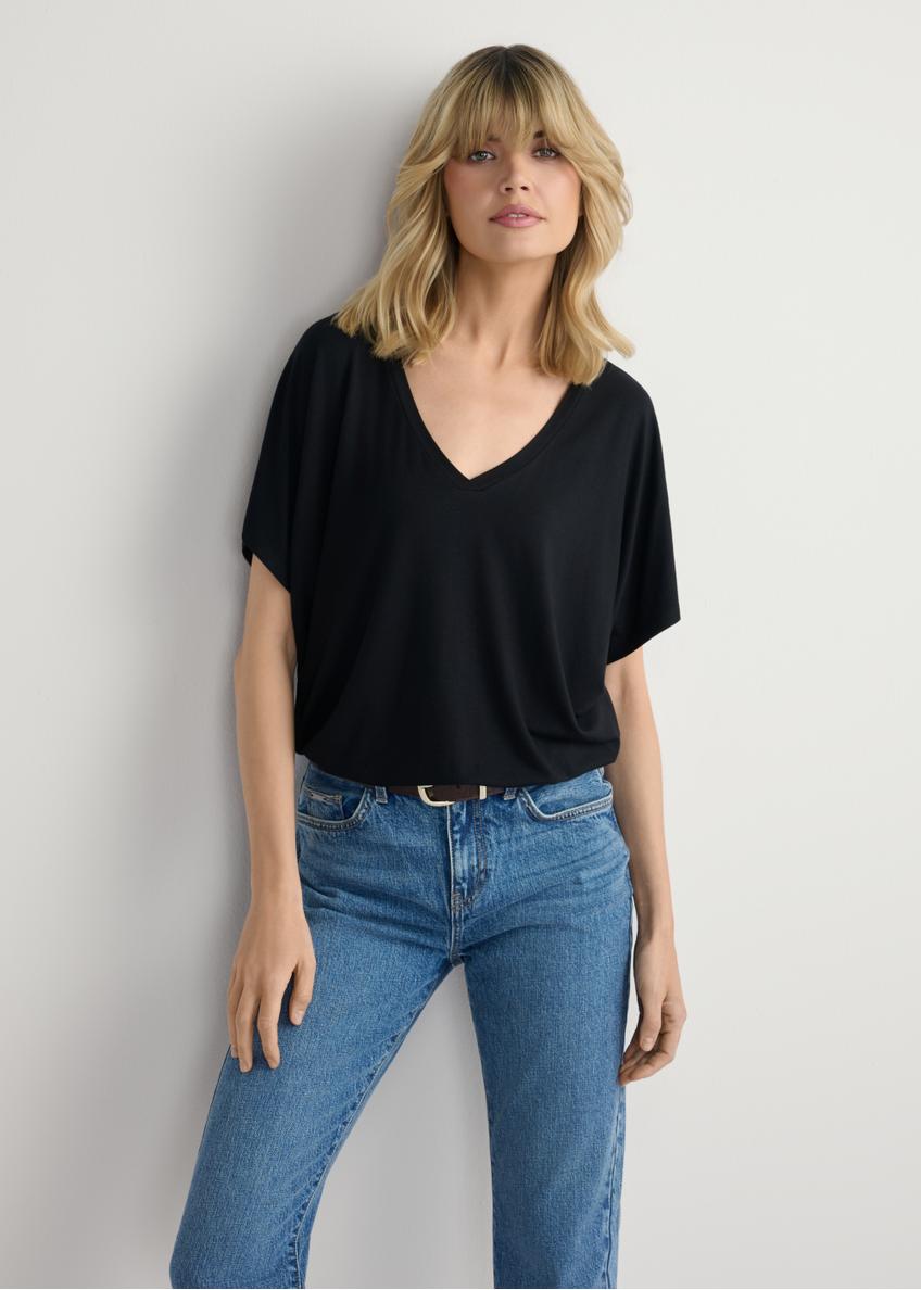 Black women's blouse BLUDT-0202-99(W26)