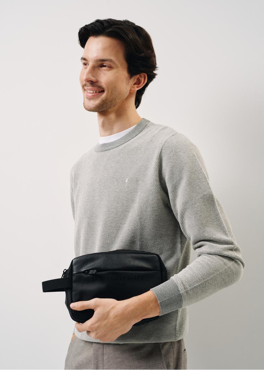 Black men's cosmetic bag TORMN-0267A-99(W24)