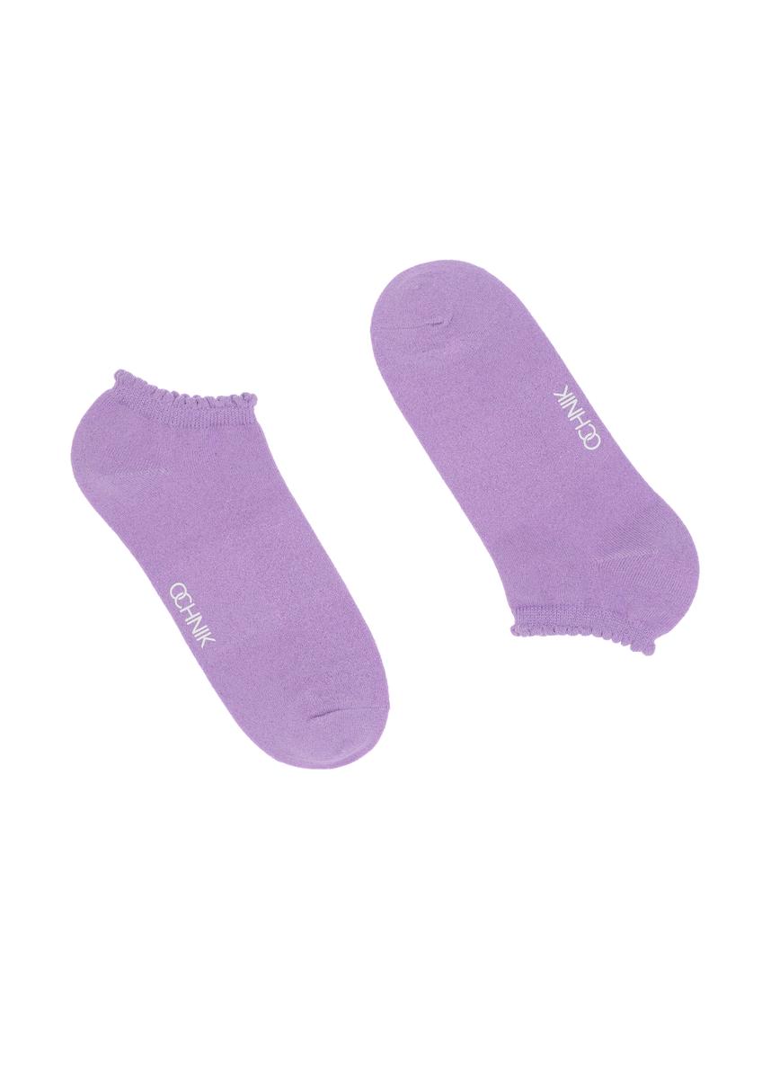 Women's short purple socks SKADT-0055A-72(W23)-01