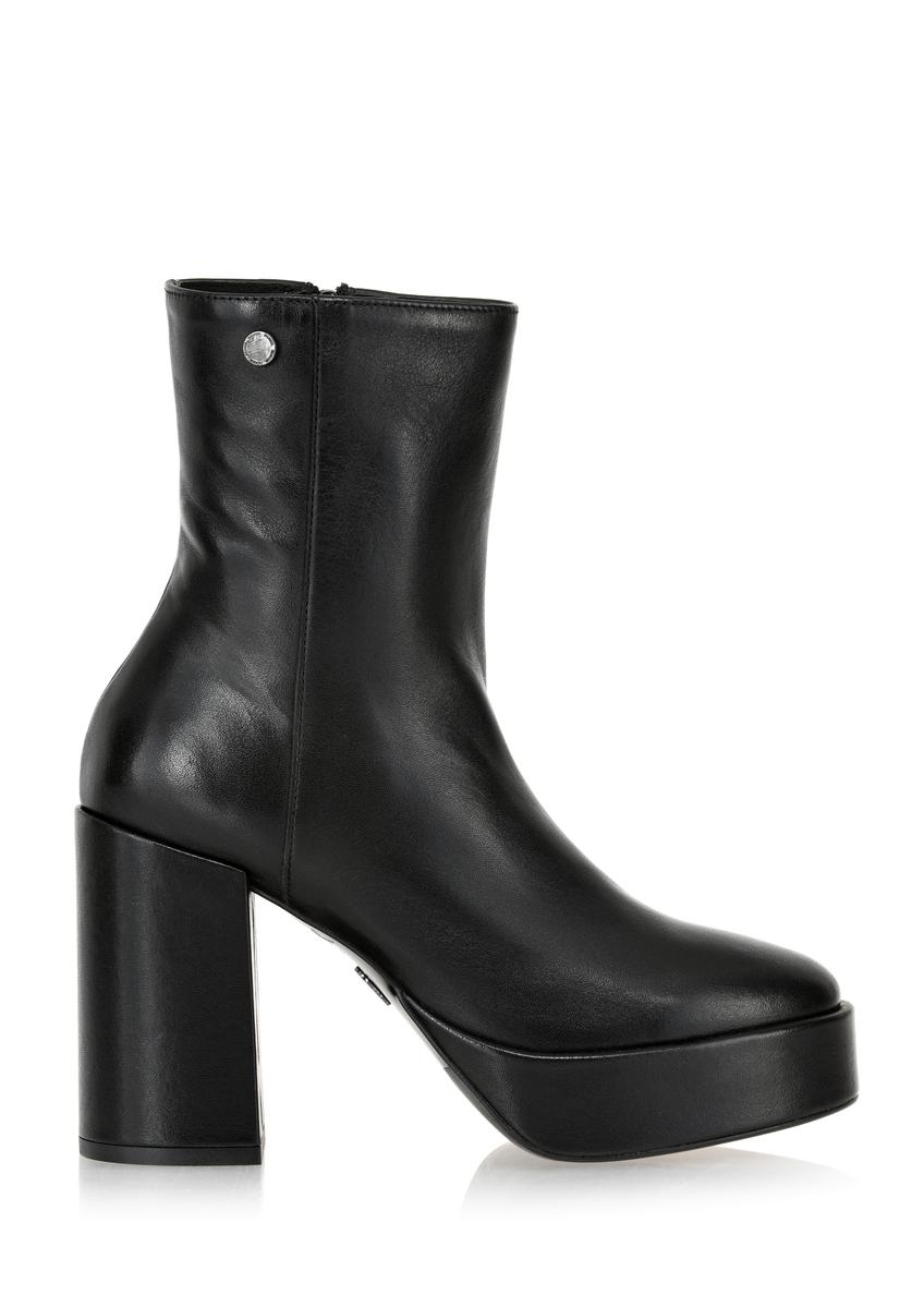 Women's heeled leather boots BUTYD-1043-99(Z23)-06