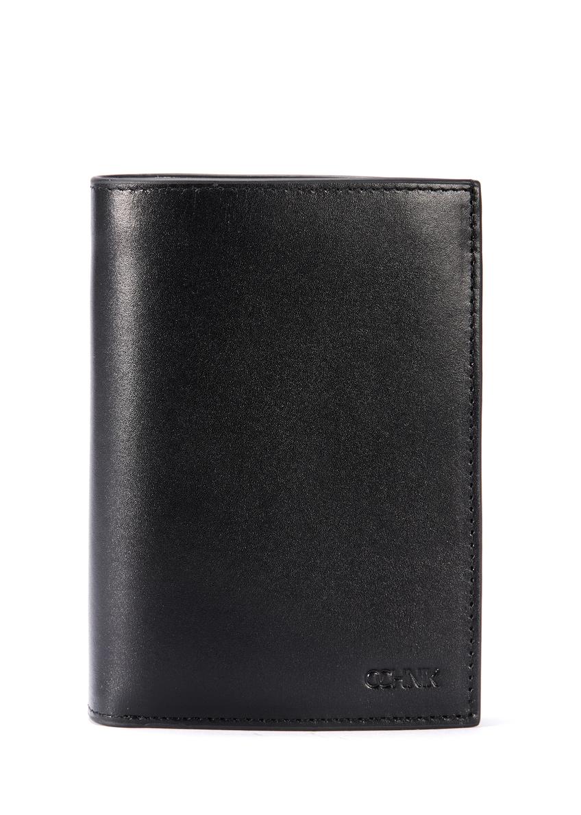 Leather black men's wallet PORMS-0640-99(W25)