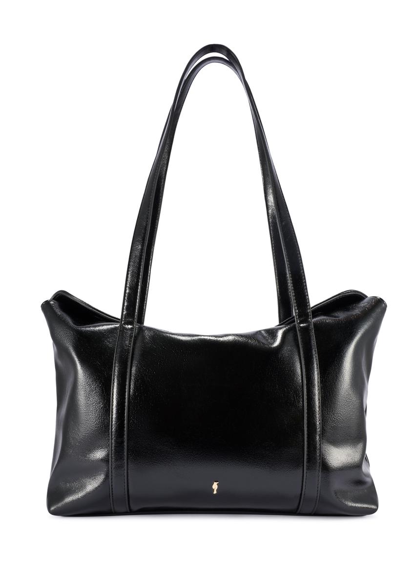 Czarna torebka shopper damska TOREC-1206-9F(W26)