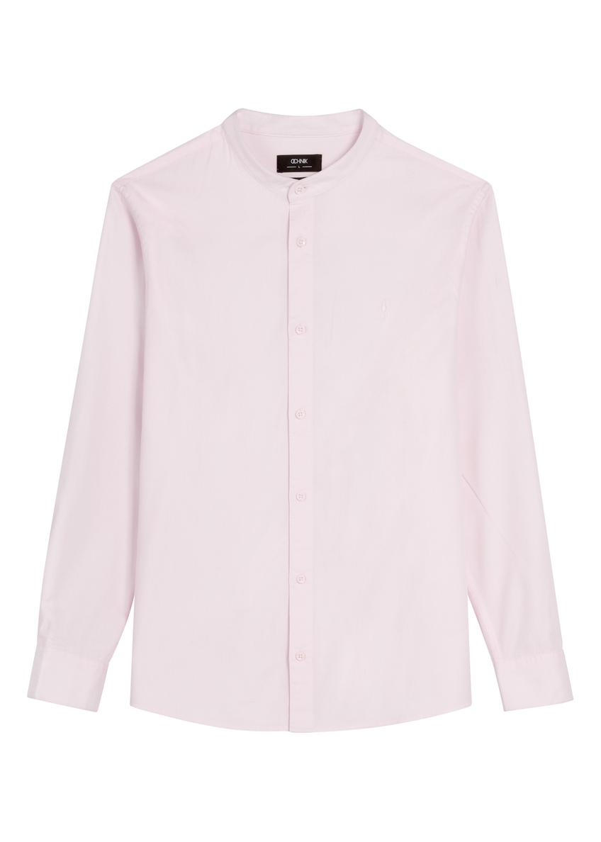 Light pink cotton men's shirt KOSMT-0326-5A(W26)