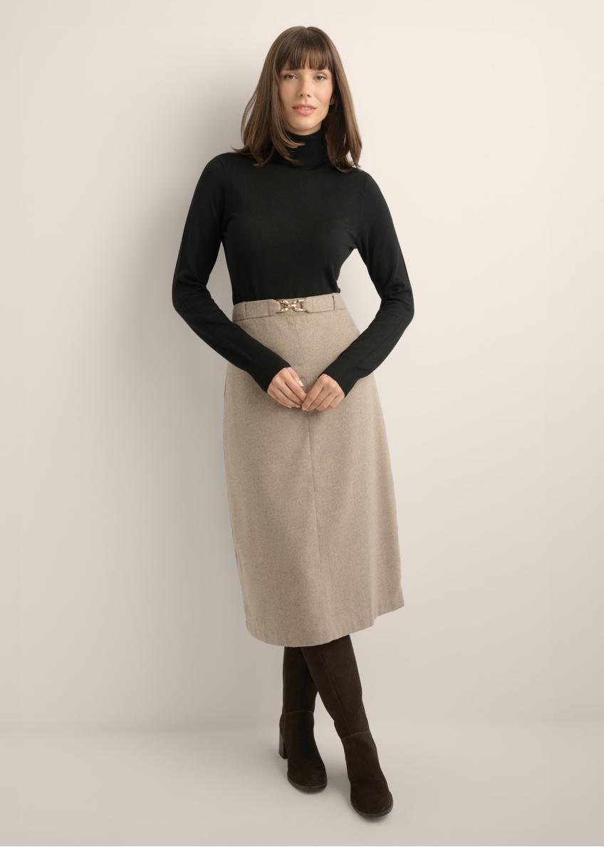 Black women's turtleneck sweater SWEDT-0272-99(Z26)