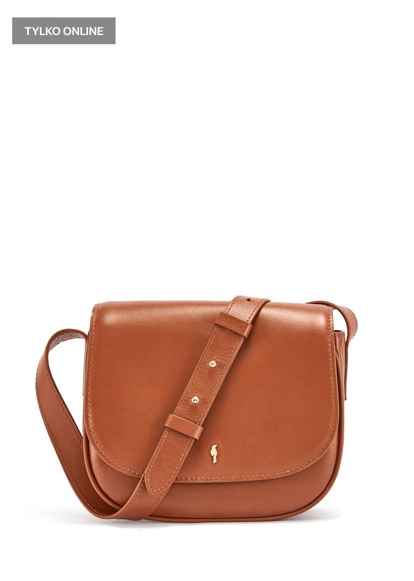 Brown leather messenger bag TORES-1100-89(W25)