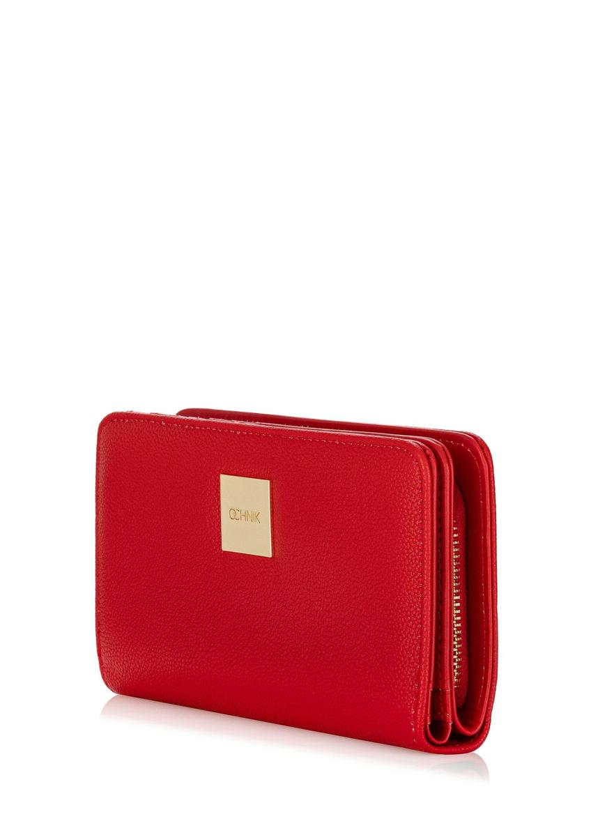 Red women's wallet with logo POREC-0362A-42(W25)