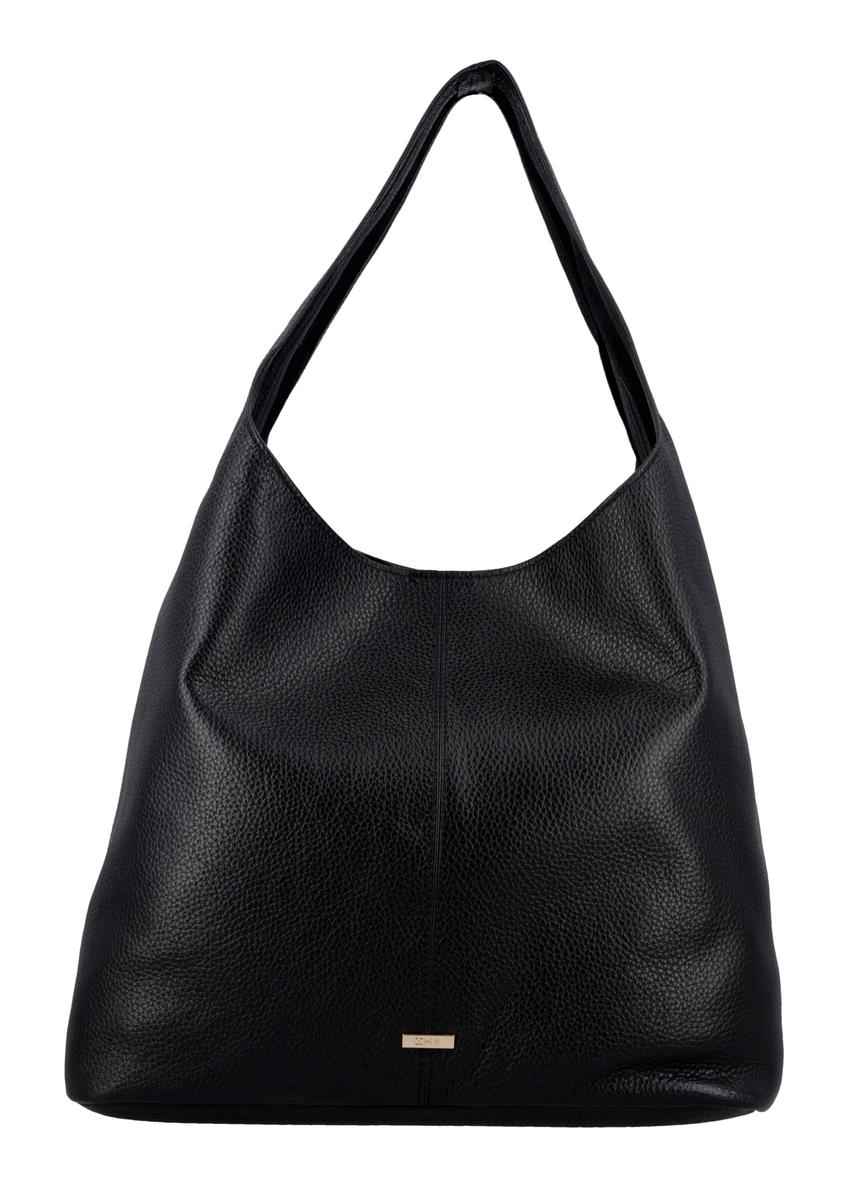 Black leather shopper bag TORES-1372-9I(Z26)