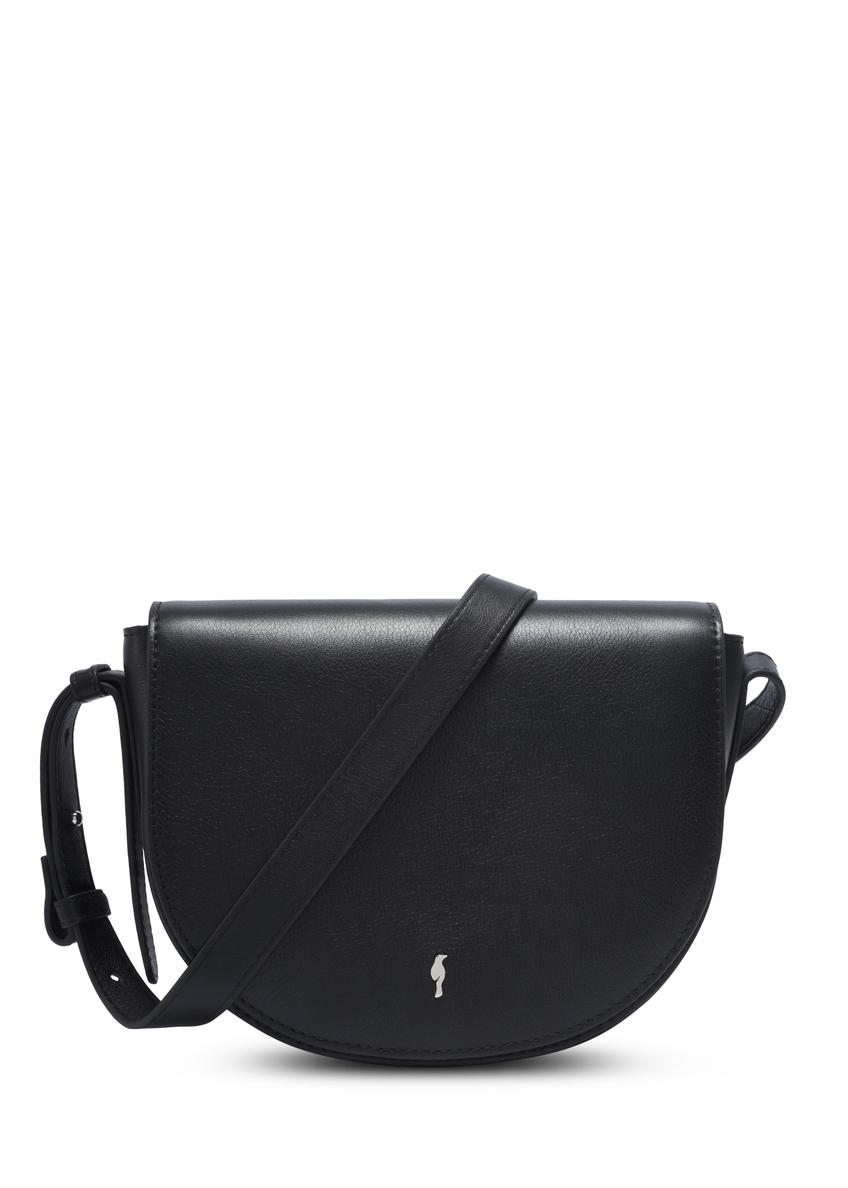 Women's black leather messenger bag TORES-1352-99(Z26)