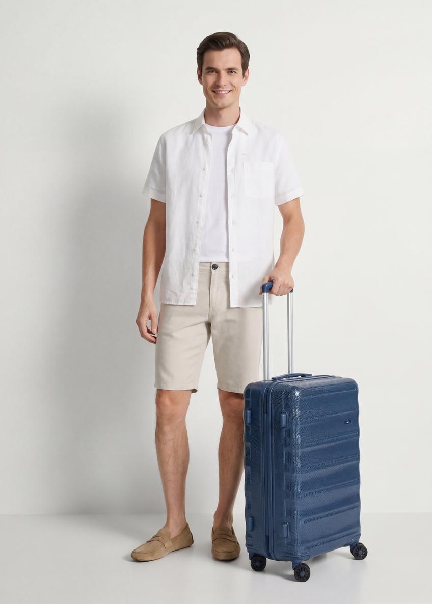 Medium suitcase on wheels WALPC-0015-7D-24(W26)