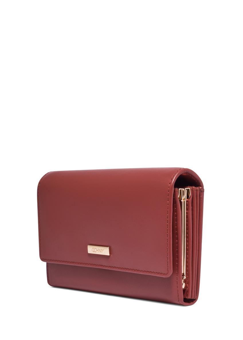Large ginger leather women's wallet PORES-1024-3D(Z26)