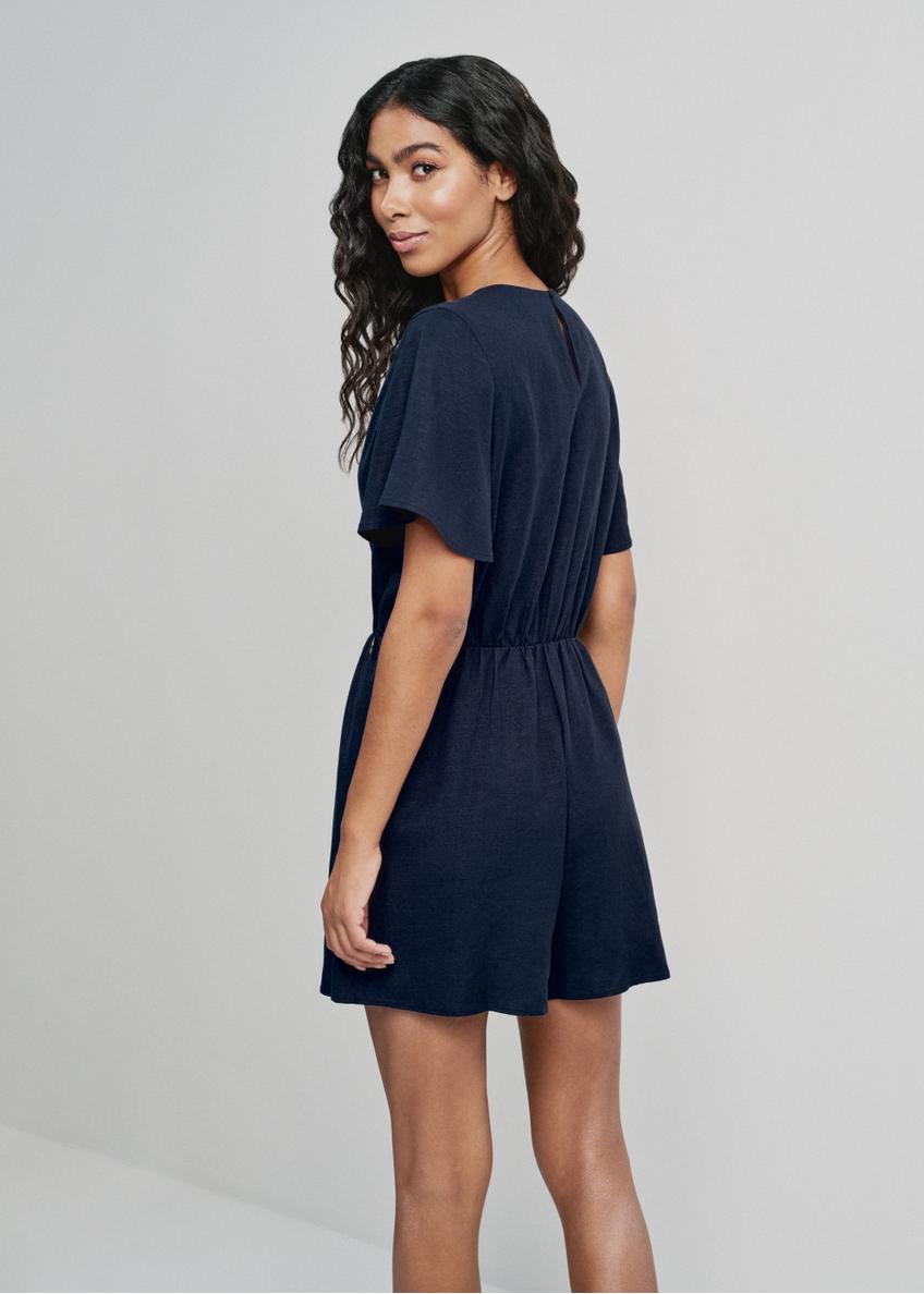 Women's navy blue short jumpsuit KOBDT-0008-69(W24)