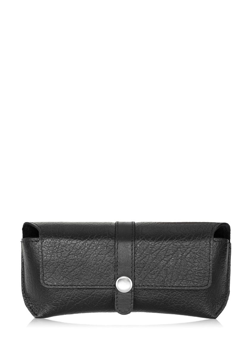 Black leather case PORMS-0539A-99(Z25) - front view of the product on a white background.