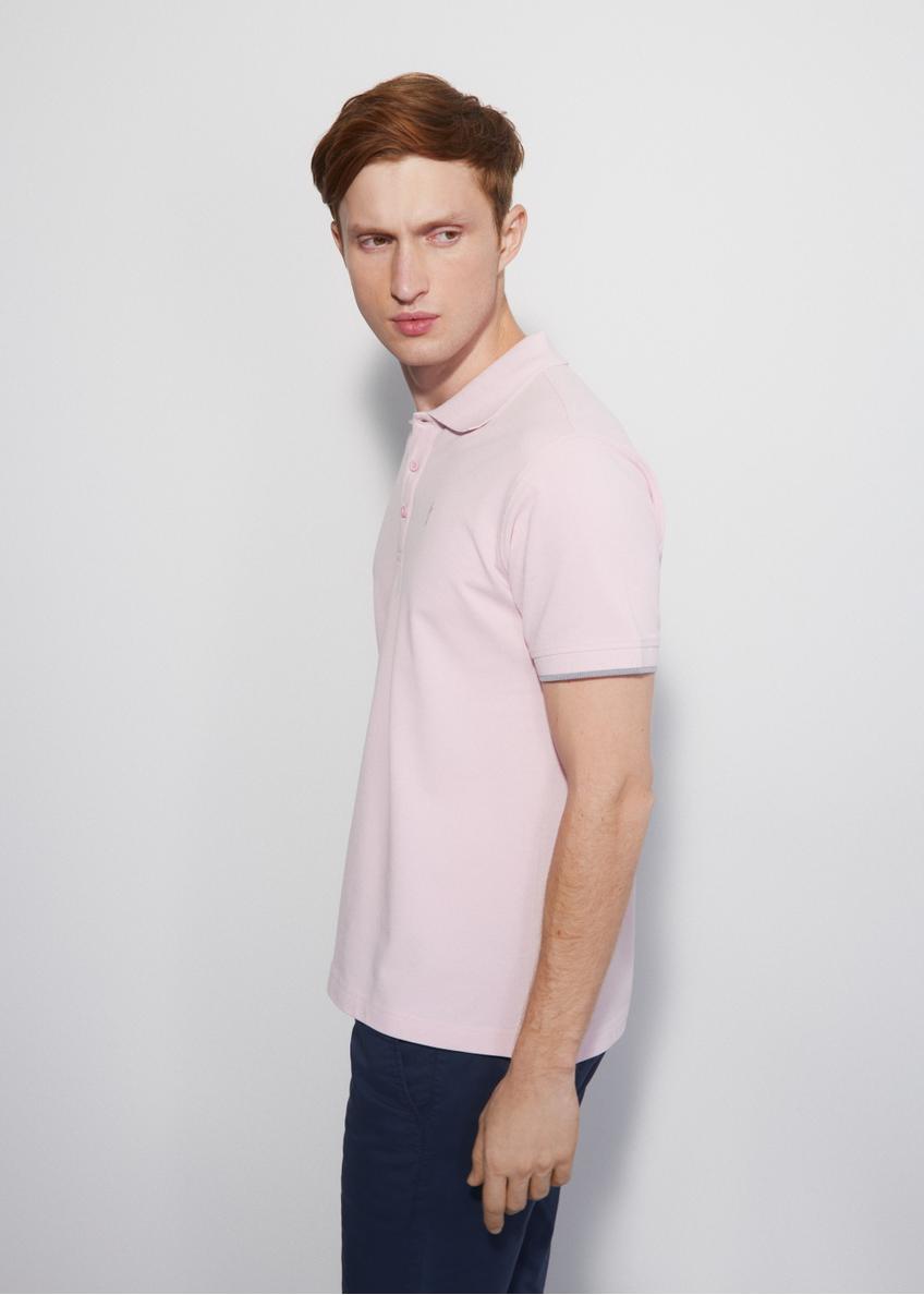 Pink men's polo shirt POLMT-0045A-34(W24)