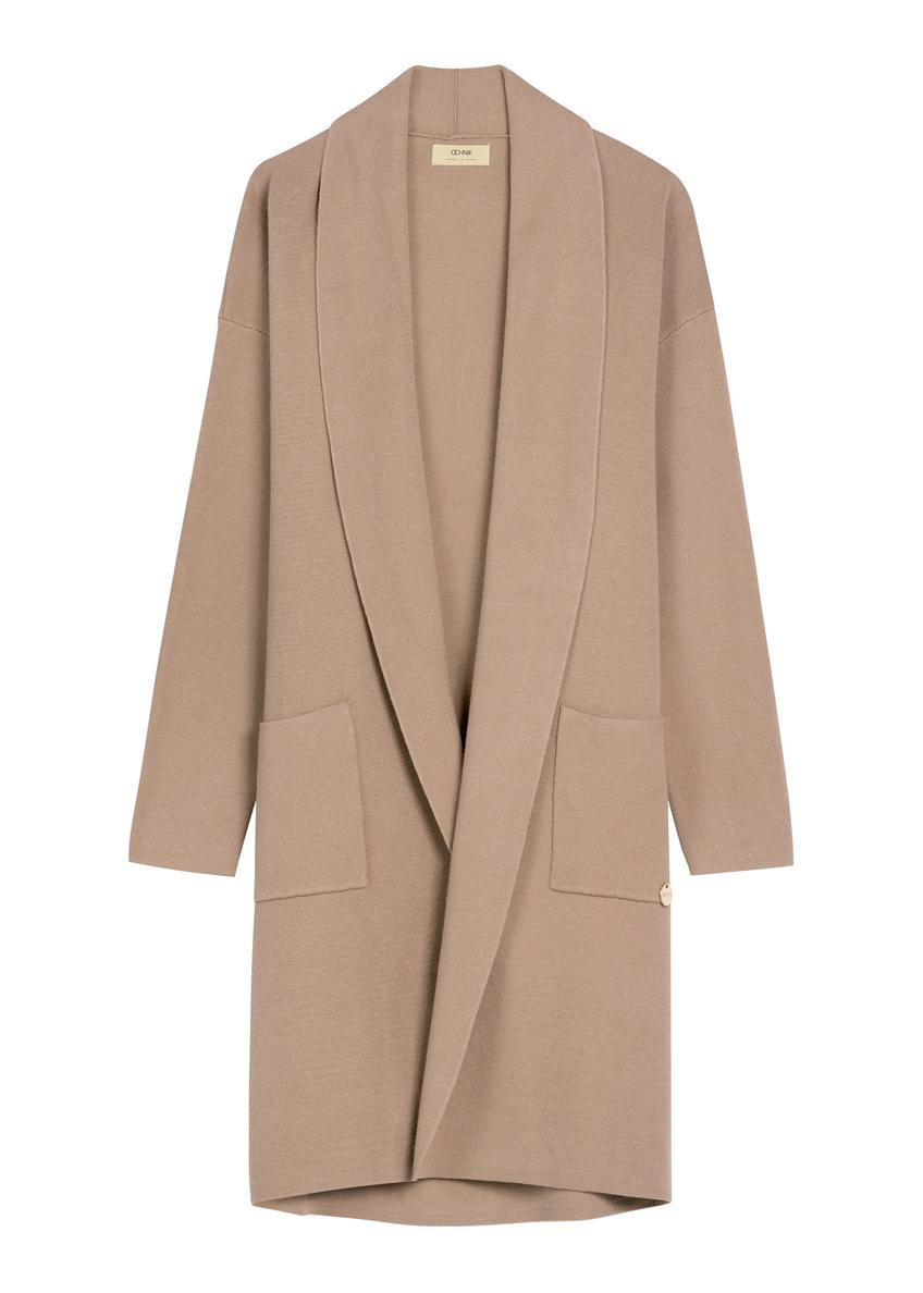 Women's camel cardigan KARDT-0041-1D(W26)