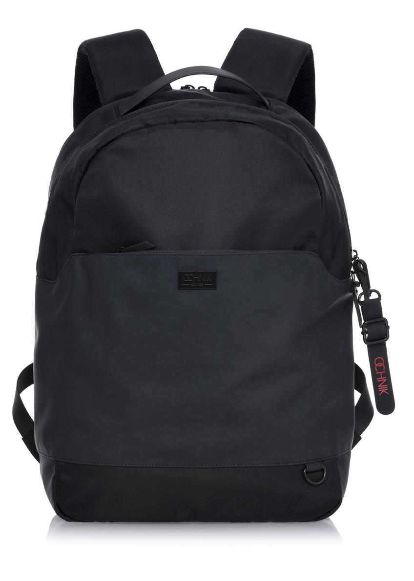 Two-compartment black men's backpack TORMN-0311B-99(Z25)