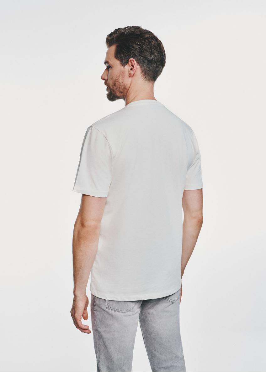 Cream basic men's t-shirt TSHMT-0110-12(Z24)