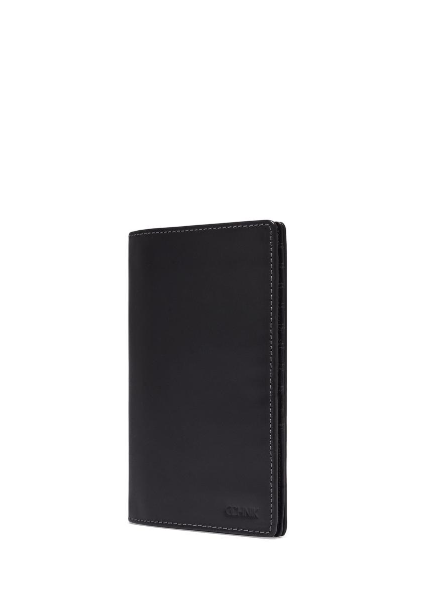 Black leather men's wallet PORMS-0706-99(Z26)