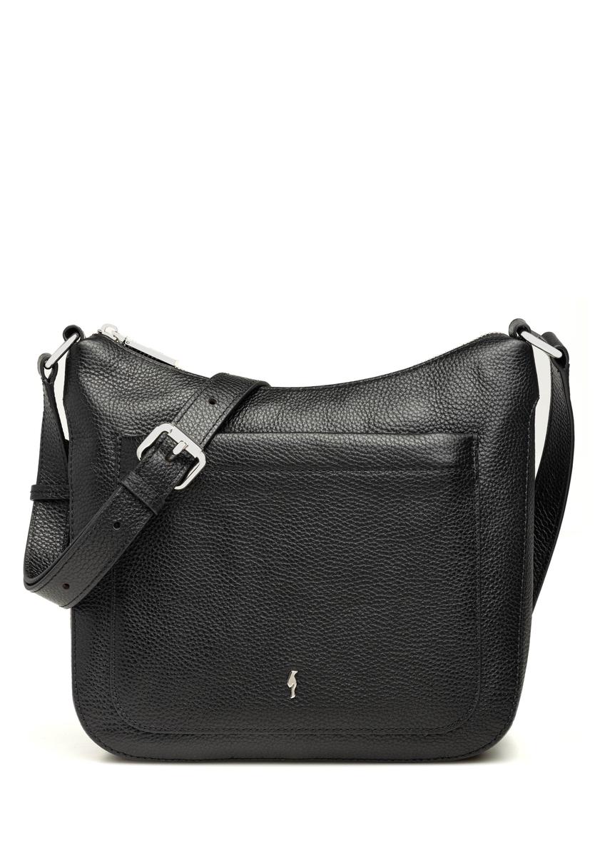 Black leather women's shoulder bag TORES-1219-9I(W26)