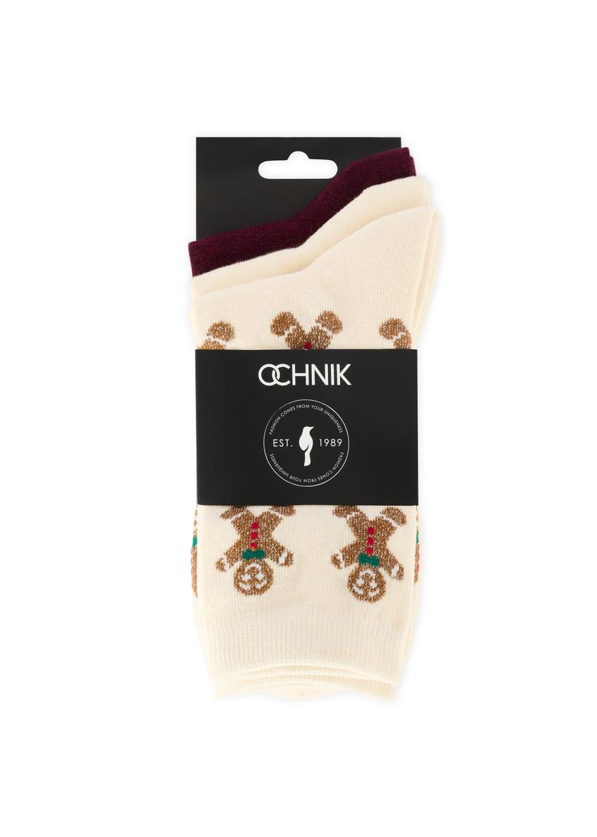 Set of women's Christmas socks ZESDT-0035-15(Z25), view of the product in the packaging on a white background.