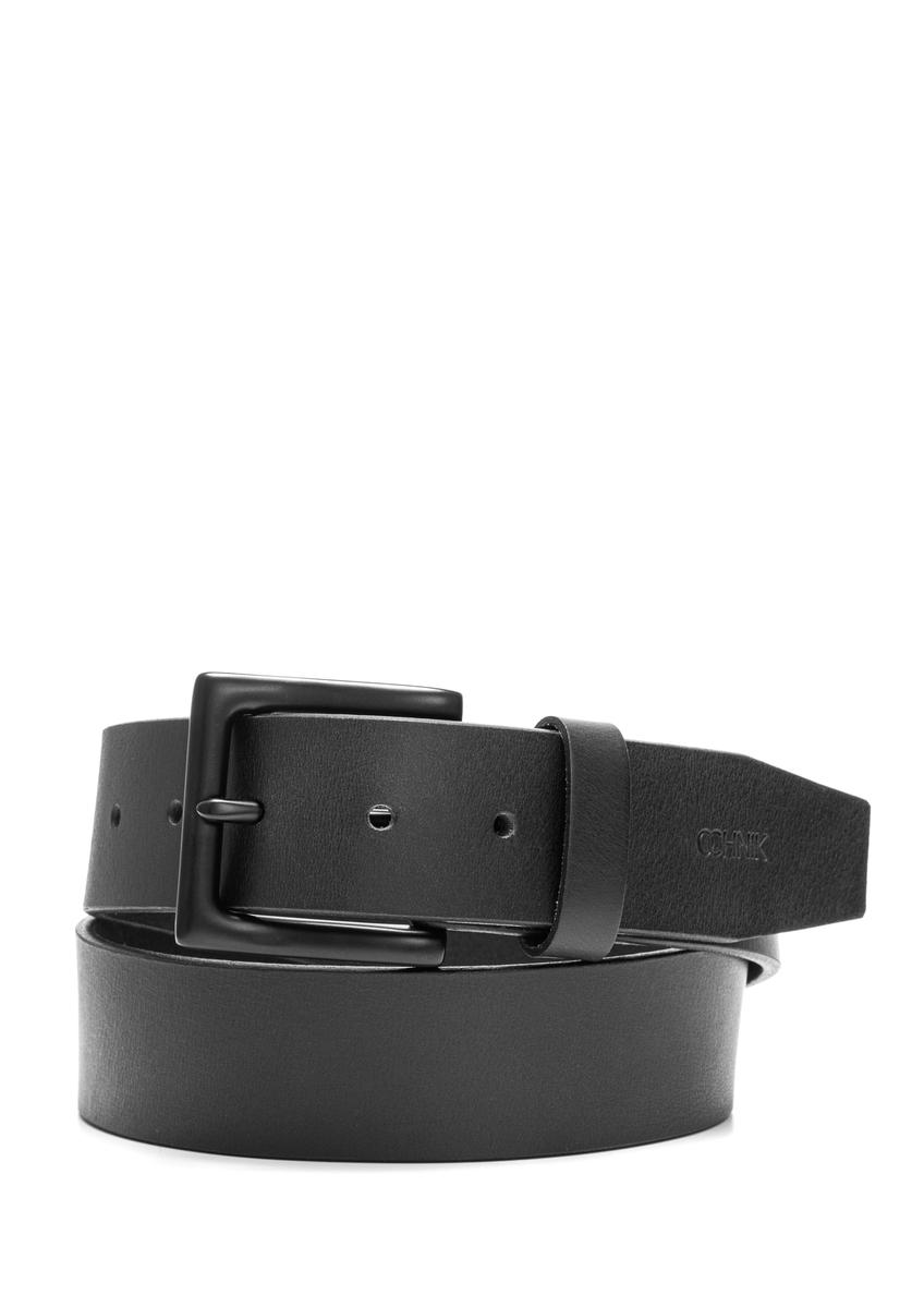 Black men's leather belt PASMS-0270-99(Z25)