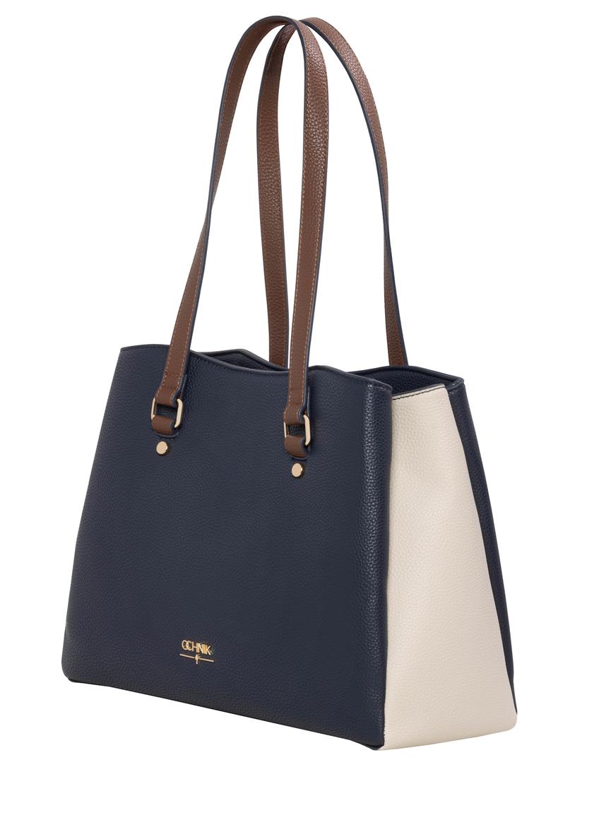 Navy blue women's shopper bag TOREC-1260-7E(Z26)