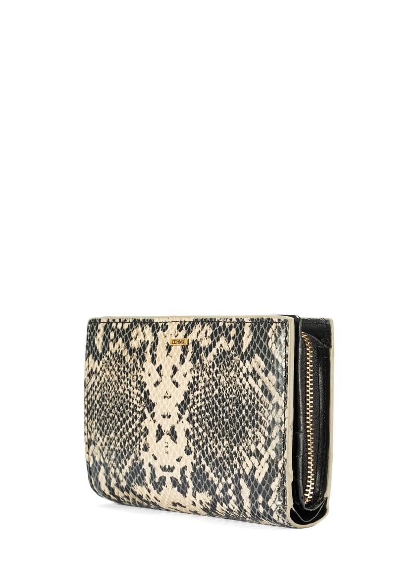 Medium leather wallet animal print PORES-0950-81(W25)