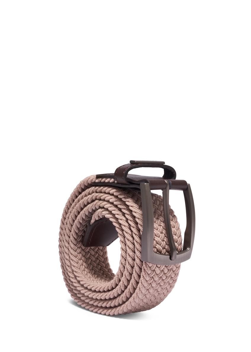 Cream Braided Men's Belt PASMT-0004-0B(Z26)