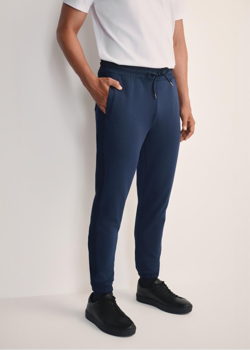 Navy blue men's trousers SPOMT-0111-68(Z25)